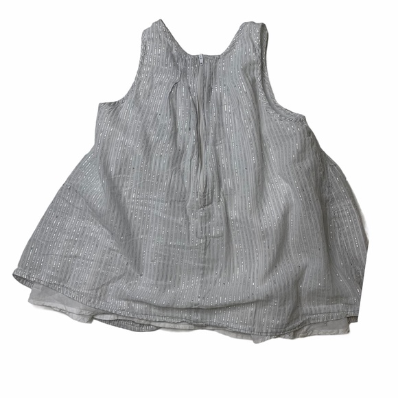 EUC Tape a l’œil 4y white shimmer silver dress - Picture 11 of 12